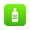 Bottle of mouthwash icon digital green