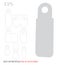 Bottle Neck Hanger Template, Wine Hanger, white, blank mock up isolated on white, Set with 10 different designs