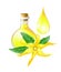 Bottle with oil ylang ylang