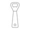 Bottle opener vector outline icon. Vector illustration corkscrew on white background. Isolated outline illustration icon