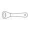 Bottle opener vector outline icon. Vector illustration corkscrew on white background. Isolated outline illustration icon