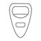 Bottle opener vector outline icon. Vector illustration corkscrew on white background. Isolated outline illustration icon