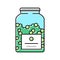 bottle peas color icon vector illustration