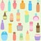 Bottle, perfume, glass, containers in Pastel