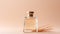 Bottle of perfume. Glass perfume bottle minimal beauty product packaging.