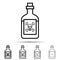 Bottle of poison different shapes icon. Simple thin line, outline  of halloween icons for ui and ux, website or mobile