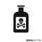 Bottle of poison vector glyph icon