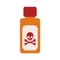 Bottle poison on white background. Trendy flat style for graphic design, web-site. Vector illustration EPS 10.