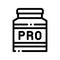 Bottle Pro Sport Nutrition Vector Thin Line Icon