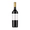 Bottle of red wine, dark alcohol isolated