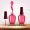 Bottle Of Rose Nail Polish Female Cosmetic Vector