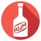 Bottle of rum flat icon vector illustration