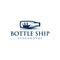 Bottle Ship Nautical Abstract Modern Objective Business Logo