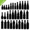 Bottle silhouettes vector