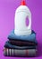 Bottle soap on clothes stack