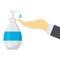Bottle soap. Man washing hands. isolated on white background. Vector illustration