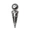 Bottle stopper for bartending. Metal wine stopper or cocktail bar tool for barman or bartender