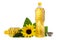 Bottle of sunflower oil on the table