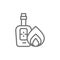 Bottle of tequila, alcohol line icon.