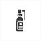 Bottle throat spray glyph black icon. Antiseptic aerosol. Angina, pharyngitis, tonsillitis cure. Treatment infectious diseases,