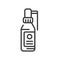 Bottle throat spray line black icon. Antiseptic aerosol. Angina, pharyngitis, tonsillitis cure. Treatment infectious