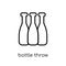 bottle throw icon. Trendy modern flat linear vector bottle throw