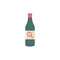 Bottle vector icon with research sign. Bar alcohol beverage icon and explore, find, inspect symbol