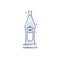 Bottle vermouth line art, great design for any purposes. Creative graphic element. Trendy design. Minimalism simplicity sign.