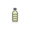 Bottle of water filled outline icon