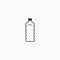 Bottle of water line icon. Embossed bottle. Flat design. Vector