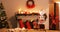 Bottle of whiskey, glass and gift box on wooden table