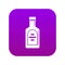 Bottle of whiskey icon digital purple