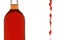 Bottle of wine, backlight, white background, rose wine, wine, liquid