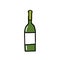 Bottle of wine doodle icon