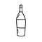 Bottle of wine doodle icon, vector illustration