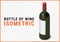 Bottle of wine isometric flat vector