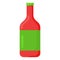 Bottle of wine single isolated icon with flat style