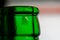 Bottleneck in green color, Empty close-up Bottle, Detox Concept. Abstinence, Alcoholism Treatment. New Year\'s Resolutions.