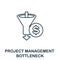 Bottleneck icon. Line element from project management collection. Linear Bottleneck icon sign for web design