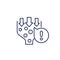 Bottleneck icon on white, line vector design