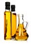 Bottles of aromatic olive oil.