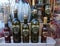 bottles of artisanal olive oil