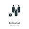 Bottles ball vector icon on white background. Flat vector bottles ball icon symbol sign from modern entertainment collection for