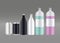 Bottles and cans products packing branding icons