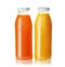 Bottles with fresh juices