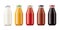 Bottles for juice, dairy drinks and other. Glass bottles