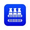 Bottles milk icon blue vector