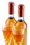 Bottles of passito wine with goblets