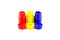 Bottles of primary color