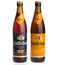 Bottles of Schofferhofer white and dark wheat beer isolated on a